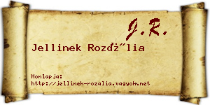 Jellinek Rozália névjegykártya