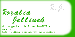 rozalia jellinek business card